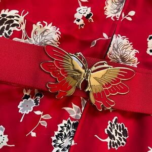 Vintage elastic butterfly belt.